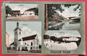 Kosova Hora Amschelberg Pohled Pohlednice