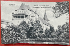 Blatná Zámek Strakonice Pohled Pohlednice