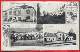Zámrsk Samrsk Nádraží Vojtěch Jetmar hostinec Pohled Pohlednice