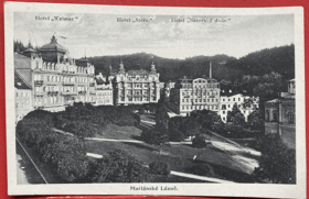 Mariánské Lázně Hotel B.dvůr Pohled Pohlednice