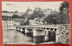 TÁBOR Partie u řeky s pohledem na město Pohled Pohlednice