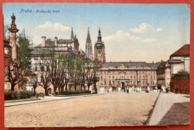PRAHA Kralovsky hrad Pohled Pohlednice