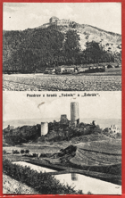 Pozdrav z hradů Žebrák a Točník Pohled Pohlednice