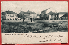 Uherské Hradiště Náměstí Pohled Pohlednice