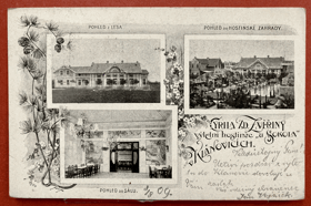 Klánovice Restaurace hostinec Sokol, Cyril Zd.Zvěřina Pohled Pohlednice
