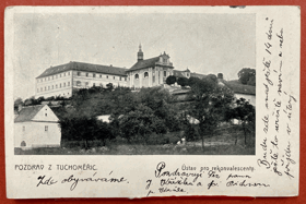 Tuchoměřice Zámek Ústav pro rekonvalescenty Pohled Pohlednice
