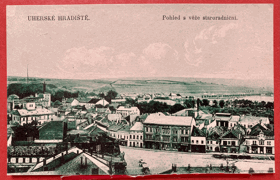 Uherské Hradiště s věže Pohled Pohlednice