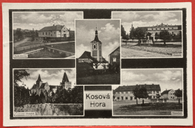 Kosová Hora Příbram okénková Pohled Pohlednice