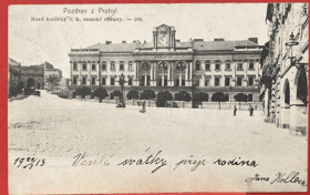 PRAHA Hradčany Pohořelec, kasárna Pohled Pohlednice