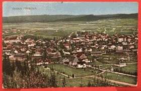 Česká Třebová panorama Pohled Pohlednice