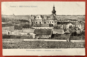 Břevnov klášter Tejnky Tejnka Pohled Pohlednice
