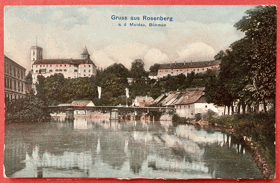 Hrad Rožmberk nad Vltavou Vltava Šumava Pohled Pohlednice