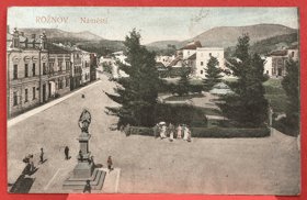 Rožnov pod Radhoštěm Radhošť Náměstí, sochy Pohled Pohlednice