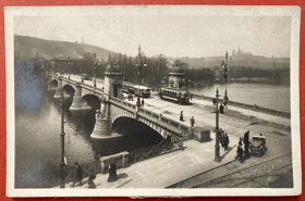 PRAHA Most Legií pův.císaře Františka I Pohled Pohlednice