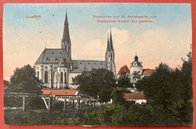 Olomouc Olmütz Dóm s Kapli sv.Anny od Hradištského Výpadu Pohled Pohlednice