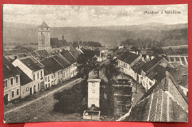 Velešín Český Krumlov Pohled Pohlednice