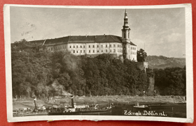 Zámek Děčín Pohled Pohlednice