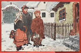 VÁNOCE Pohled Pohlednice