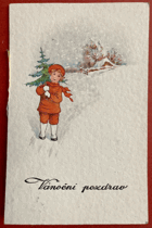VÁNOCE pozdrav Pohled Pohlednice