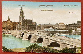 DRESDEN Altstadt Pohled Pohlednice