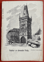 Prašná brána PRAHA Pohled Pohlednice