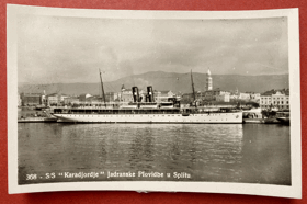 KARADJORDJE Jadran Linijska Plovidba, Split, Yugoslavia Pohled Pohlednice