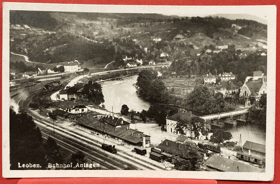 LEOBEN nádraží Pohled Pohlednice