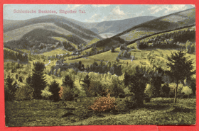 Beskydy, Ellgother Tal. Pohled Pohlednice