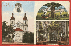 Bohosudov Gruß aus Mariaschein Wallfahrtskirche Pohled Pohlednice