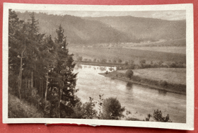 Týn nad Vltavou soutok Lužnice Vltava Pohled Pohlednice