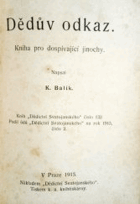 Dědův odkaz - kniha pro dospívající jinochy