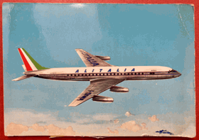 ALITALIA Douglas Super DC-8 Pohled Pohlednice