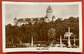 KONOPIŠTĚ zámek okres Benešov Pohled Pohlednice