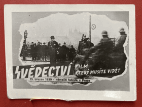 Svědectví 1939 němečtí fašisté film reklamní Pohled Pohlednice