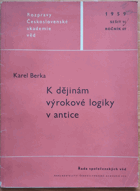 K dějinám výrokové logiky v antice logika