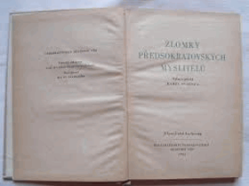 Zlomky předsokratovských myslitelů VOLNÉ LISTY