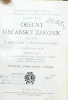 Obecný občanský zákoník platný v zemi české a moravsko-slezské se zákony doplňujícími