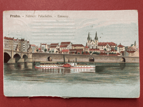 PRAHA Palackého nábř. Emauzy Pohled Pohlednice