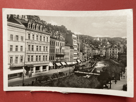 KARLOVY VARY VŘÍDELNÍ ULICE Pohled Pohlednice
