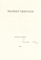 Pražský triptych PODPIS SEIFERT 3SIGN GRAFIKY