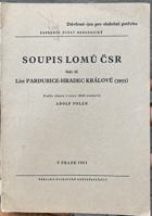 List Pardubice-Hradec Králové Soupis lomů ČSR Č 43