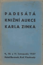Padesátá 50.knižní aukce jubilejní Karla Zinka