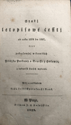 Scriptorum Rerum Bohemicarum. Staři letopisowé čessti od roku 1378 do 1527, čili pokračowáni ...