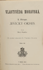 Jevický okres Vlastivěda moravská