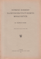 Sopečné horniny na severním úpatí Bezkyd Moravskoslezské Beskydy moravských