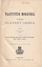 Blanský okres Vlastivěda moravská Blansko