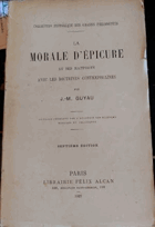 La morale d'Epicure et ses rapports avec les doctrines conteporaines