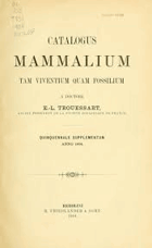 3SVAZKY Catalogus Mammalium Tam Viventium Quam Fossilium 1-3