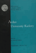 Archiv University Karlovy Průvodce po archivních fondech