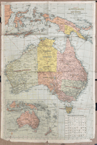 AUSTRALIE A NOVÁ GUINEA MAPA